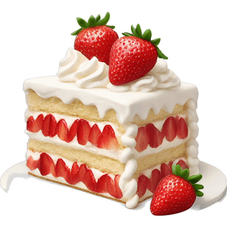 Chantilly strawberry cake  emoji