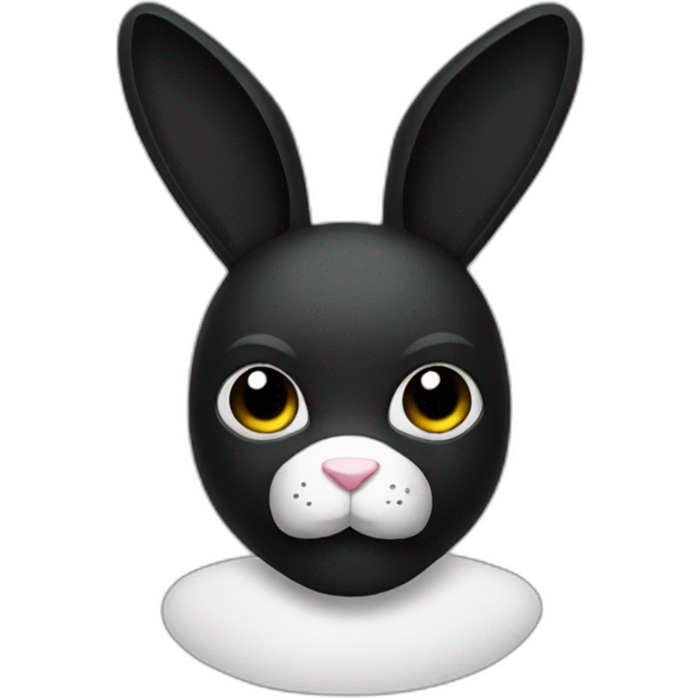 Black Mask rabbit  emoji