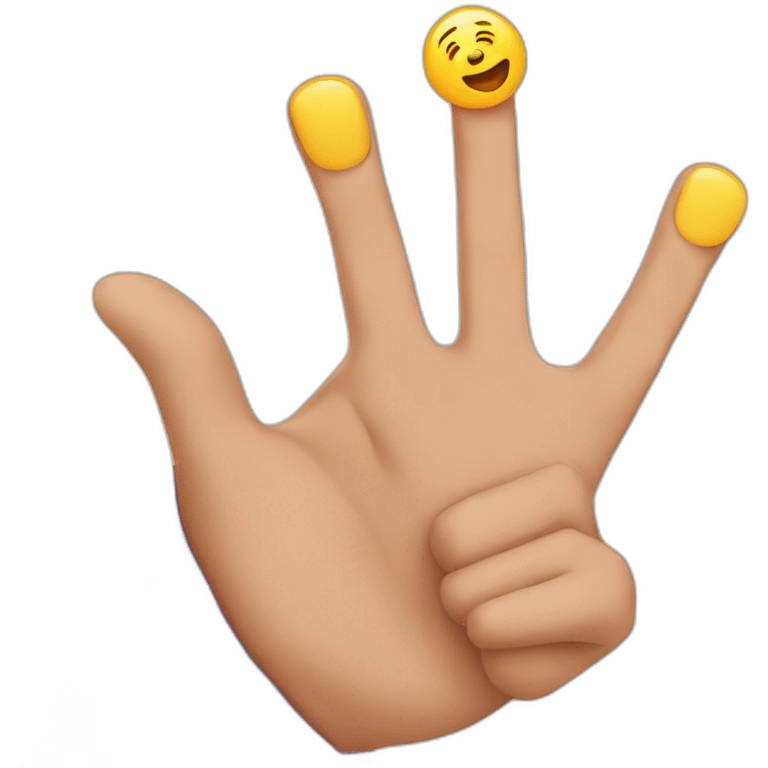 An mâle emoji making a finger show emoji