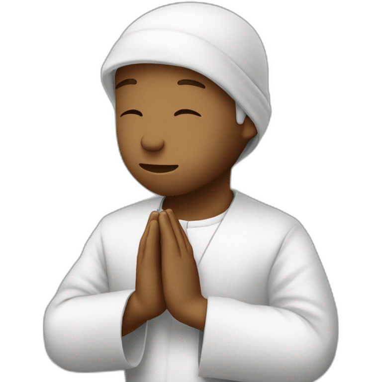 Kan y’a West praying Islamic prayer emoji