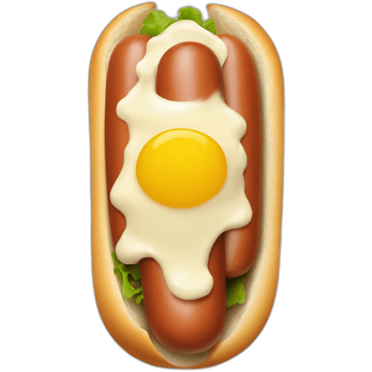 mayonnaise hot dog emoji