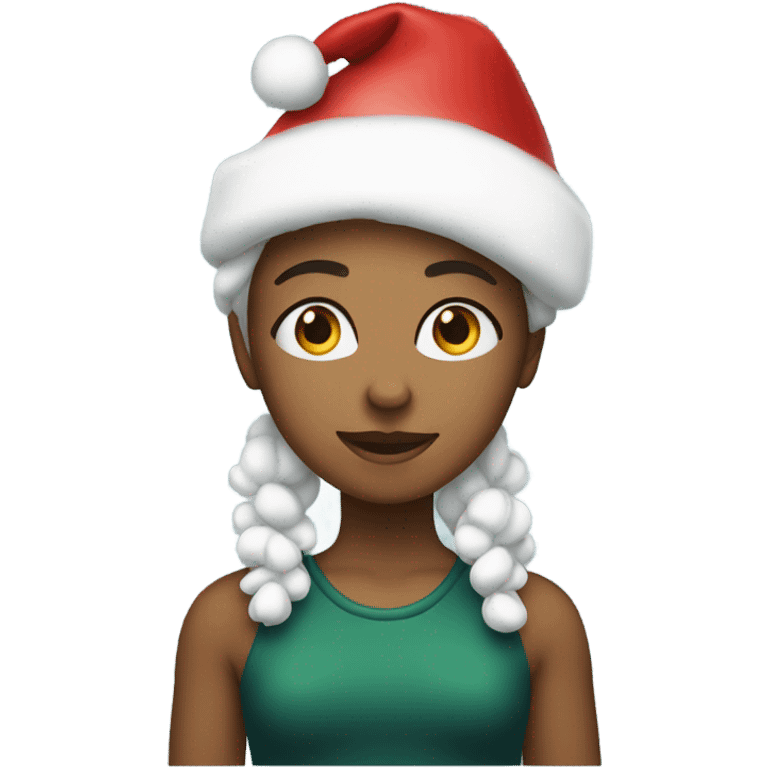 Kandace at Christmas party emoji