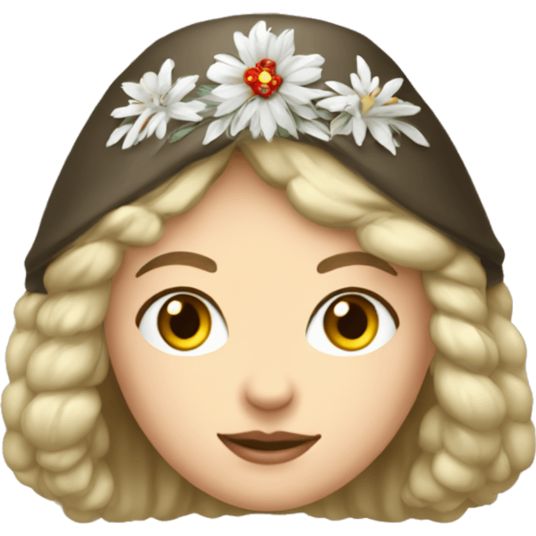 Russian girl in a kokoshnik emoji