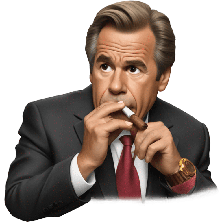 Nick Saban smoking a cigar emoji