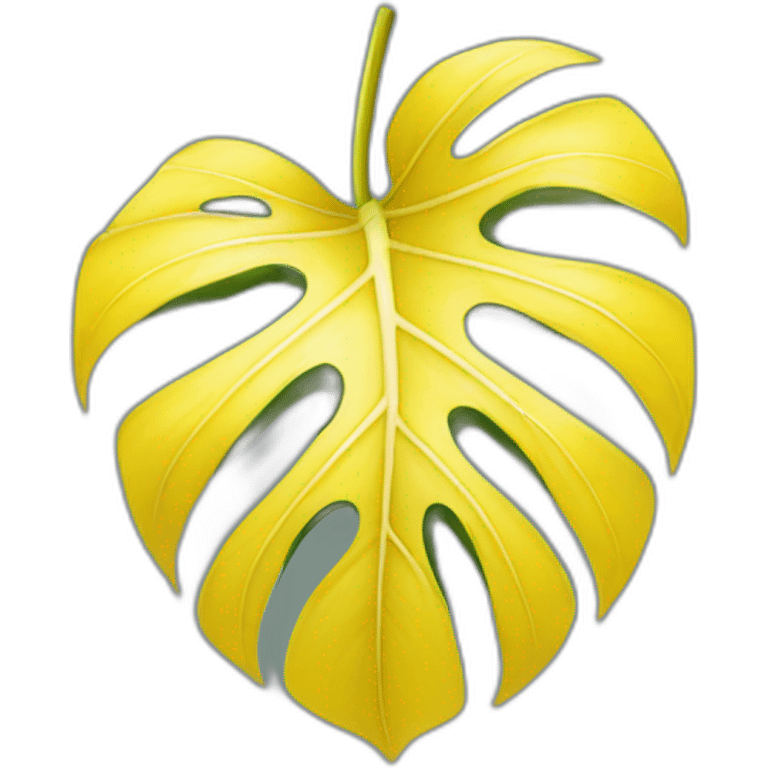 Yellow monstera leaf emoji