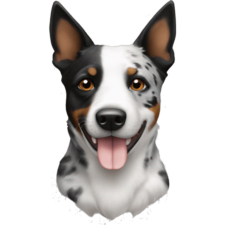 Black and White Australian Cattle Dog with no brown emoji