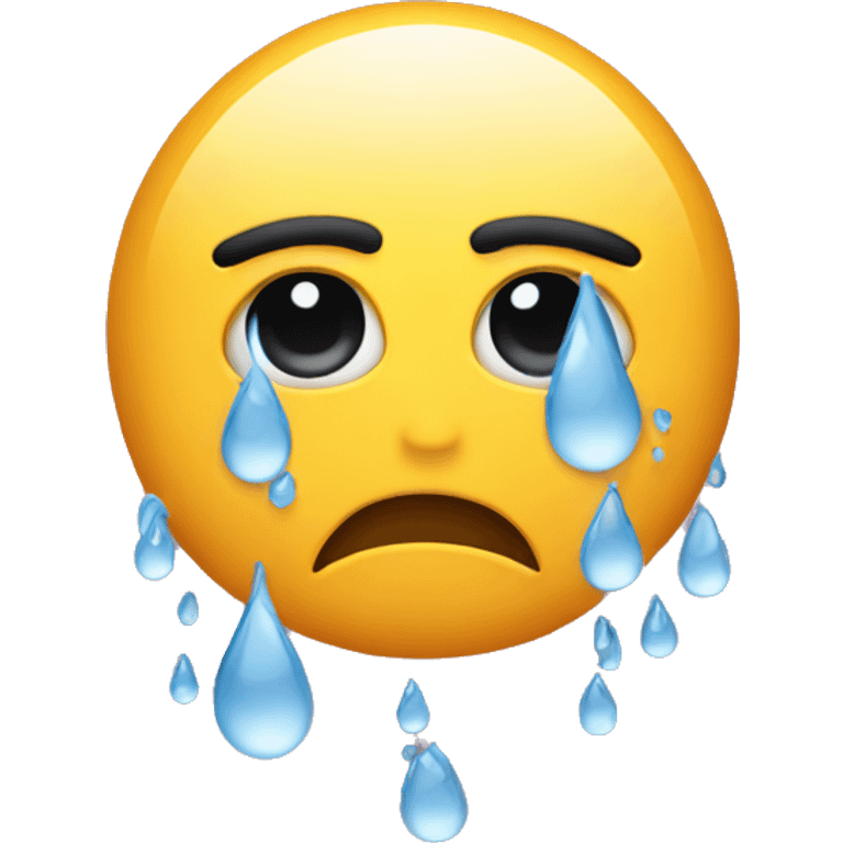 emoji sad with drops  emoji