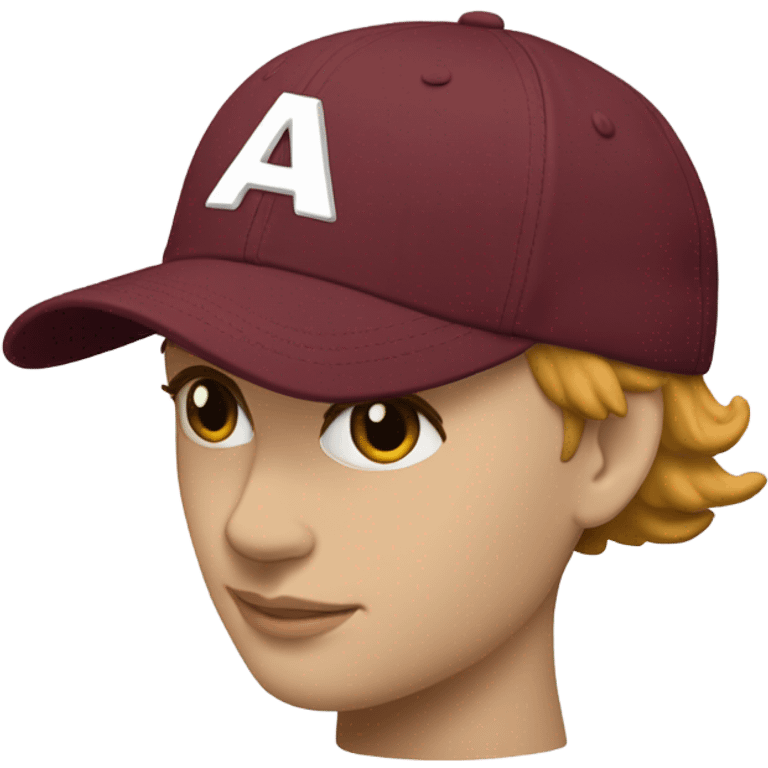 burgundy baseball cap emoji