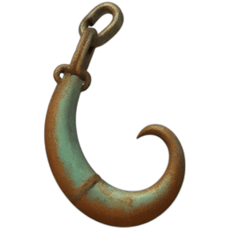 a rusty fishing hook emoji