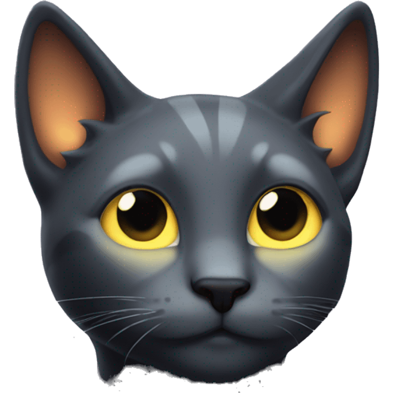 cat with glowing dark iridescent ears emoji