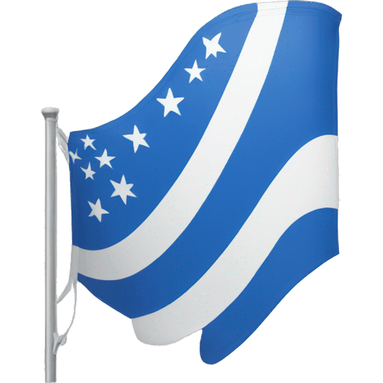 Blue and withe flag emoji