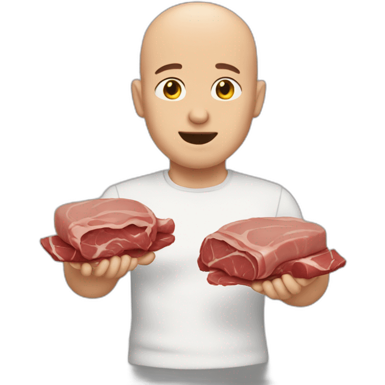 bald-men-eating-meat emoji