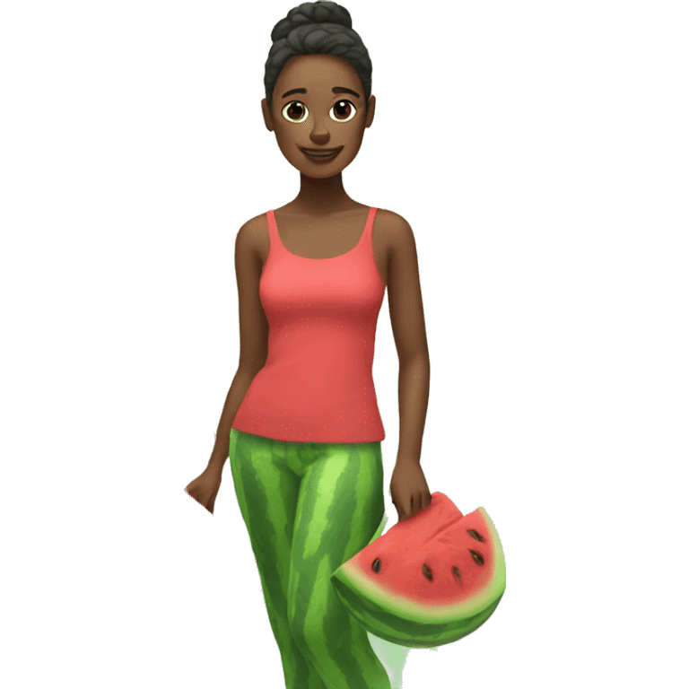 watermelon woman emoji