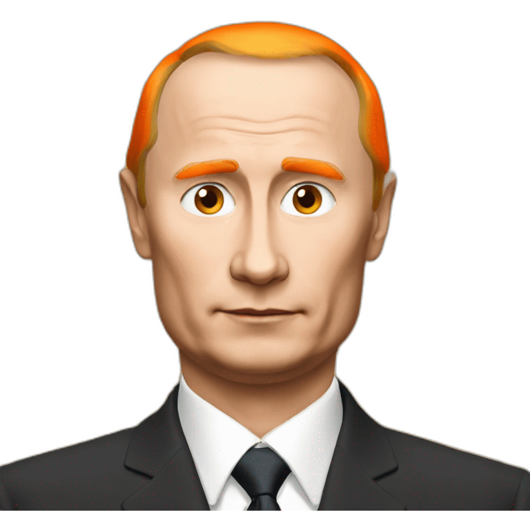 Putin with orange hair emoji