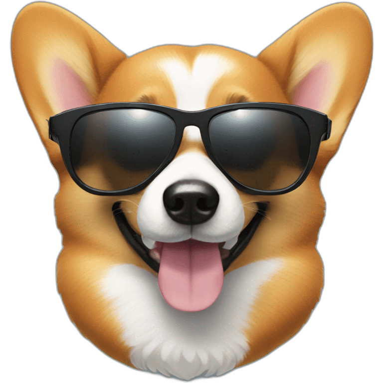 Corgi with sunglasses emoji