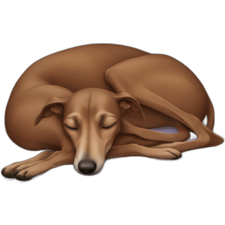 Brown Greyhounds sleeping emoji