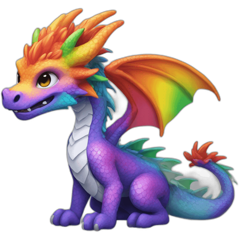 rainbow dragon emoji