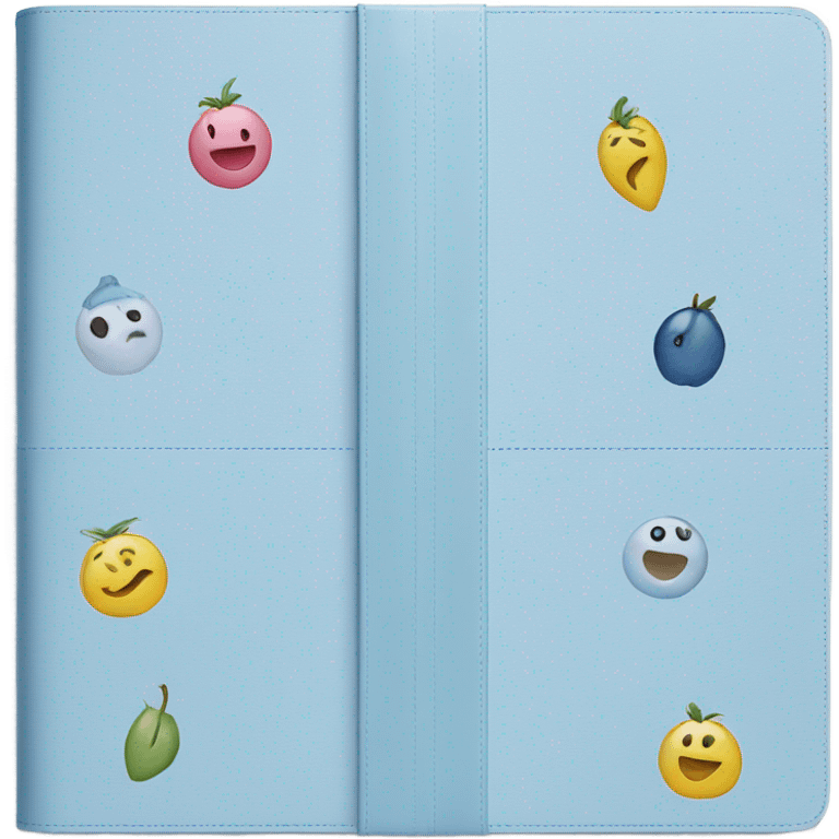 dior light blue notebook emoji