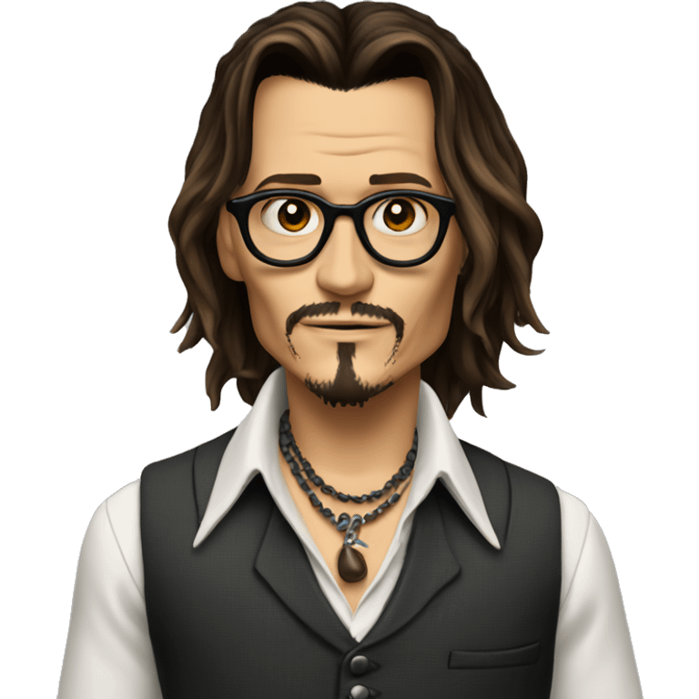 Johnny Depp with half body emoji