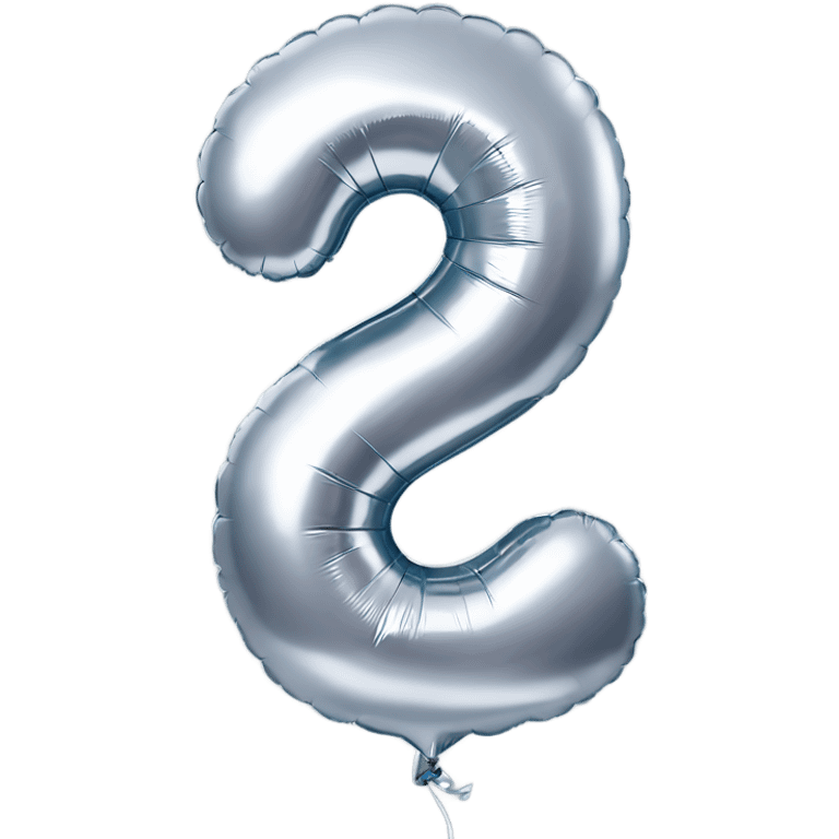 Number six silver balloon emoji