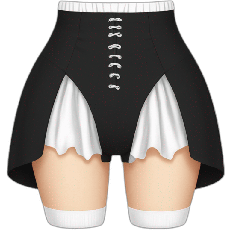 white-knickers-long-white-socks-black-skirt вид снизу emoji