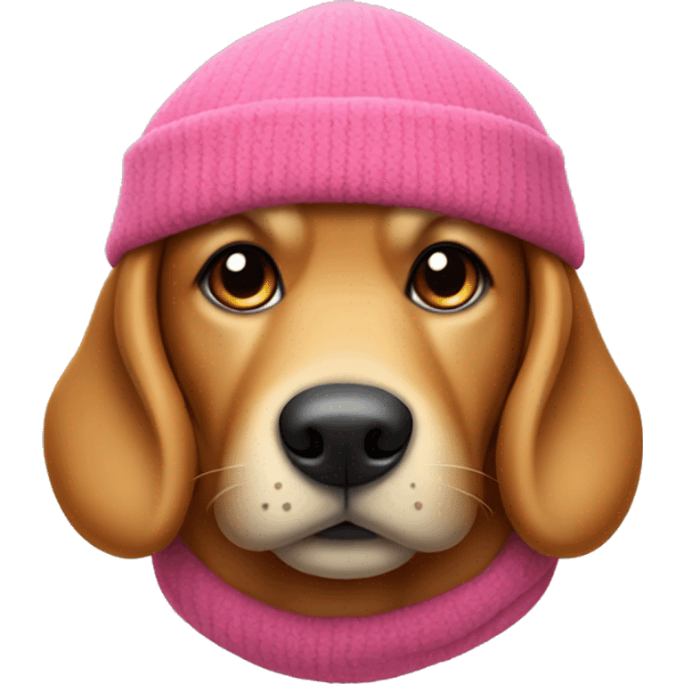 Dog wearing fleece cap  emoji