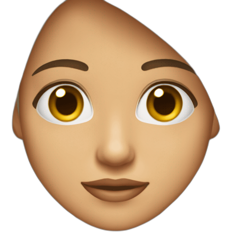 Chica pelo marrón de largo mediano, delgada, ojos claros y runner emoji