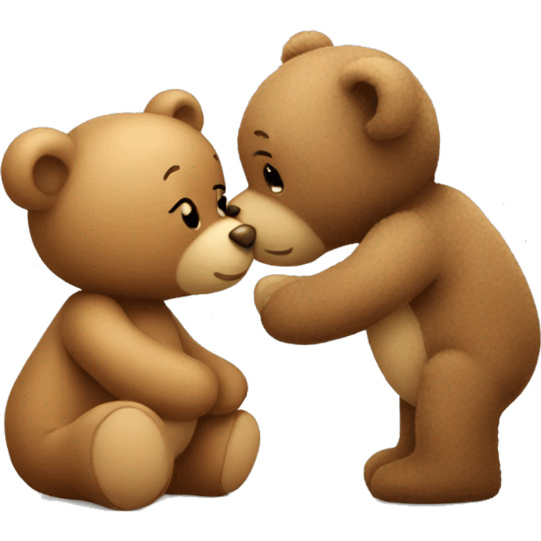 teddy bear kissing other teddy bear emoji