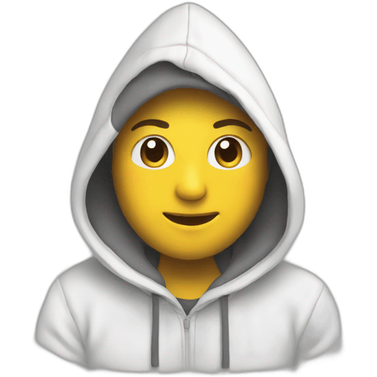 hoodie white emoji