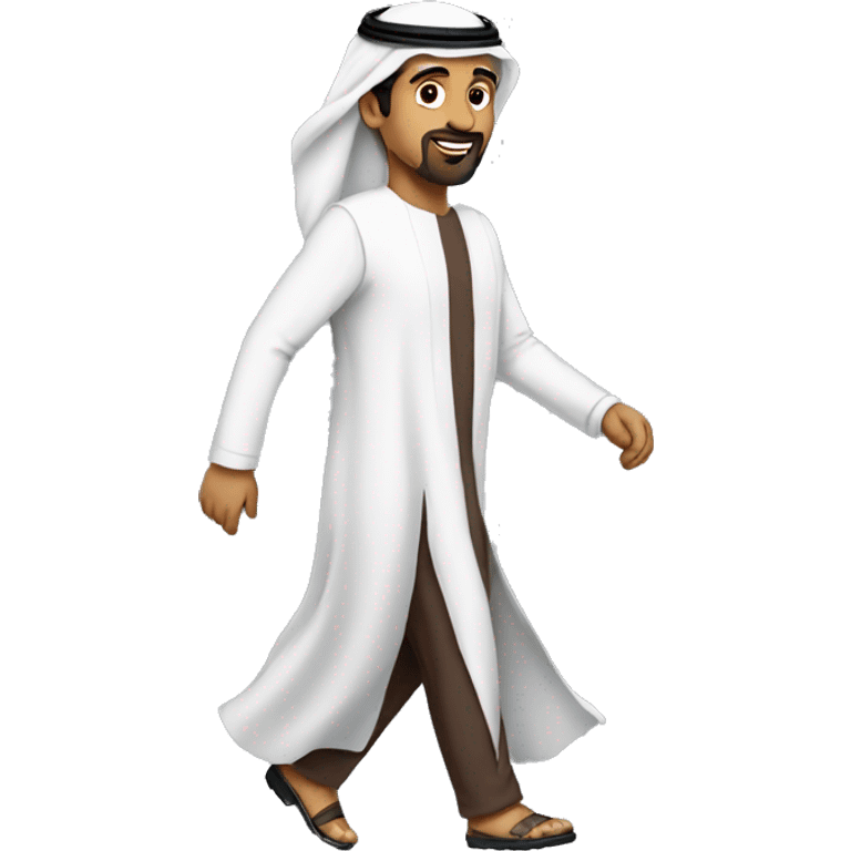 Qatari man wearing thoab walking emoji