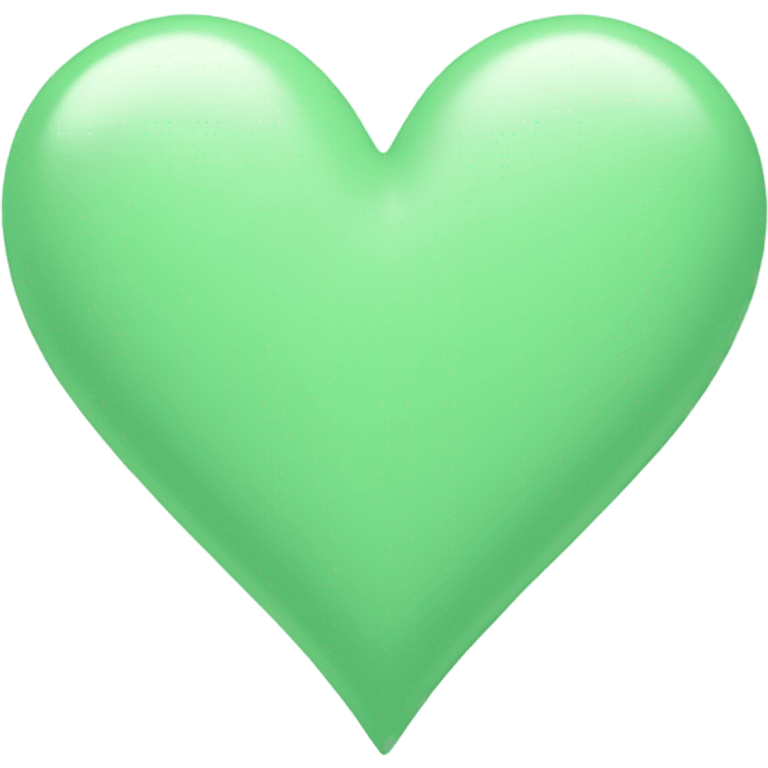 Pastel green heart  emoji