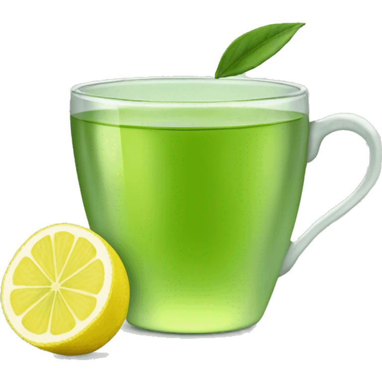 Green tea with lemon  emoji