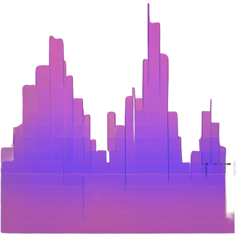 vaporware color trending up chart, up and to the right emoji