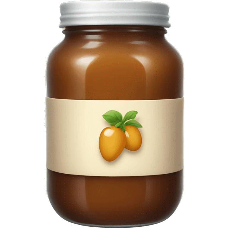 a jar of light-brown jam emoji