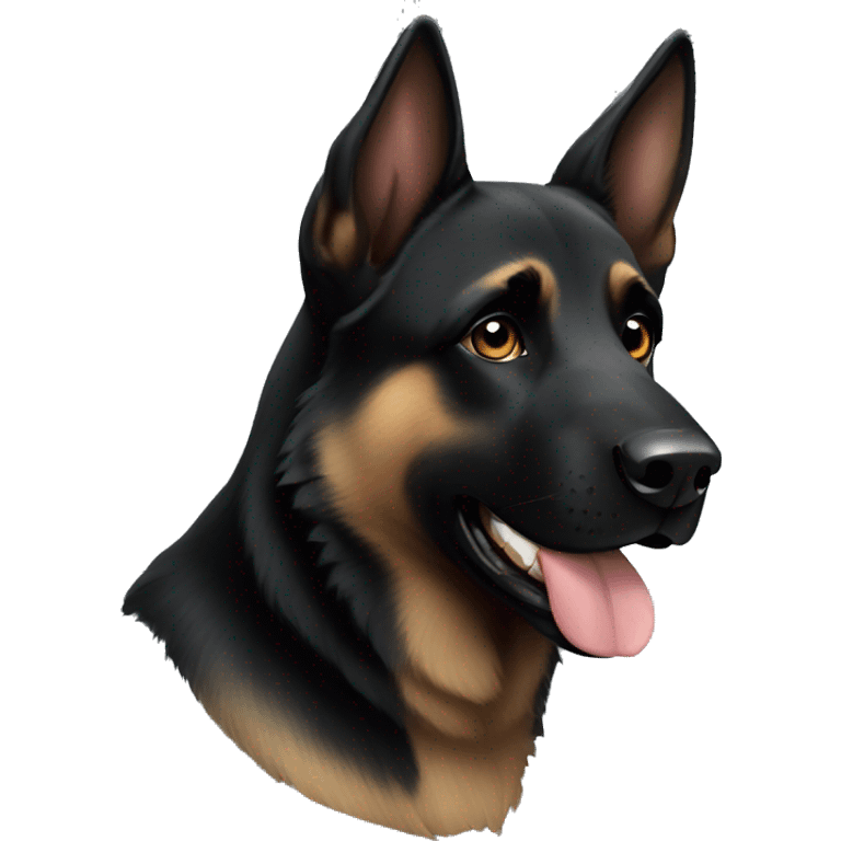 Black German Shepherd  emoji