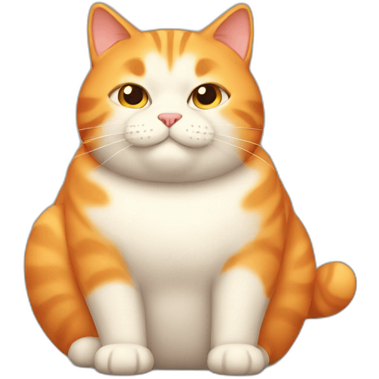 fat orange cat emoji