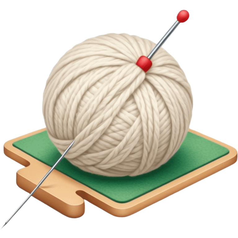 Felt crafting icon, wool fibers being felted, textured wool ball, needle and felting mat, minimalistic style, clean lines, transparent background. emoji