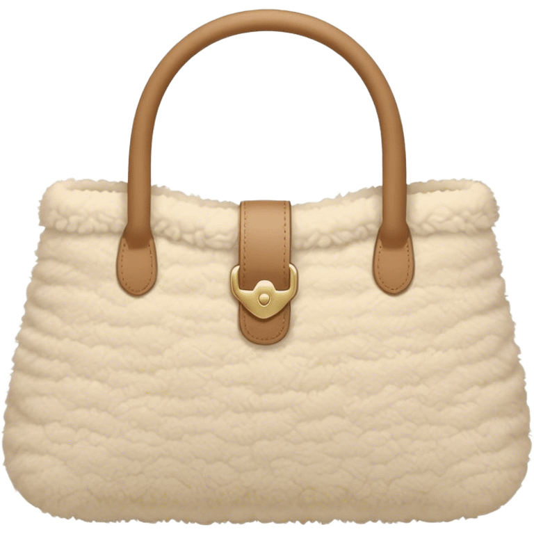 beige sherpa purse emoji