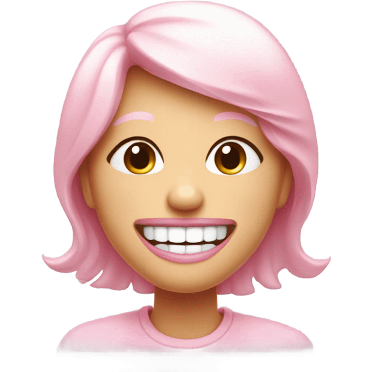 pastel pink smile emoji