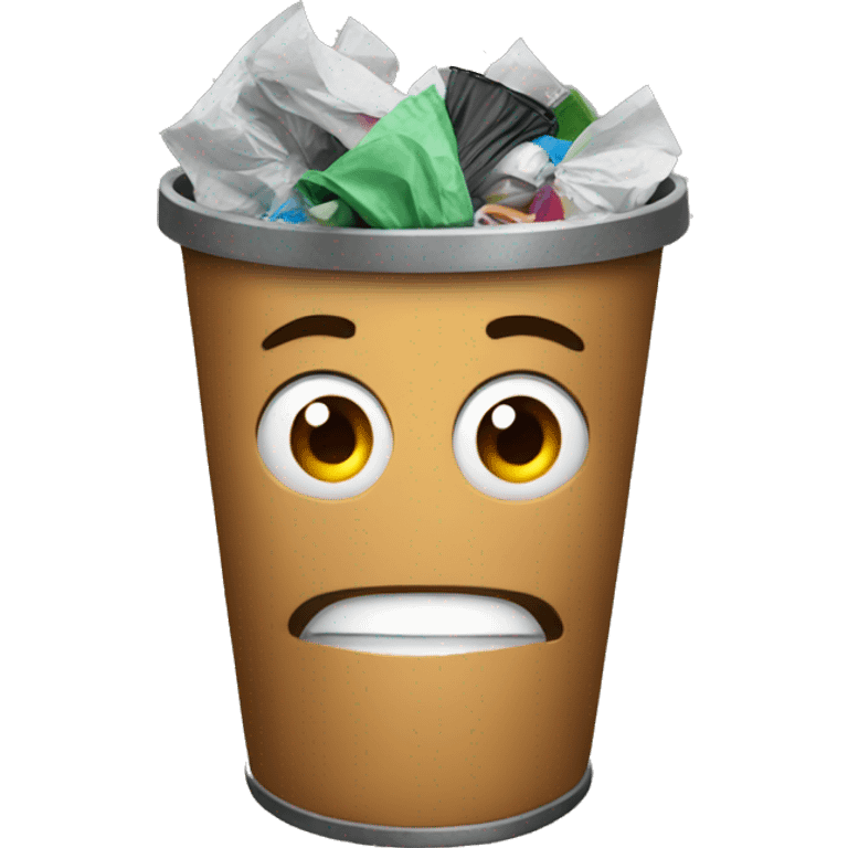 man in a trash can  emoji