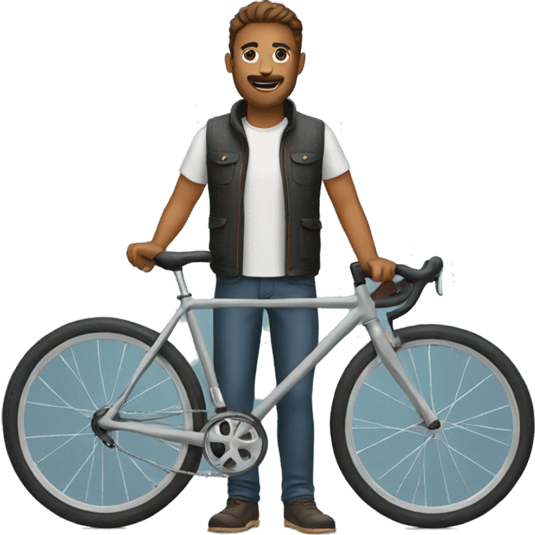 Man with bike emoji