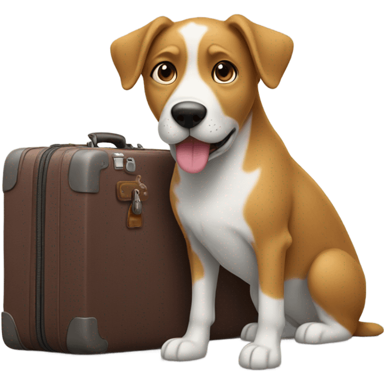 Dog with suitcase emoji