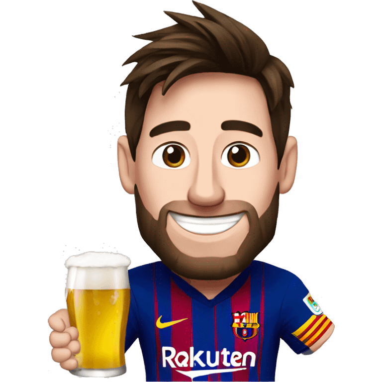 messi tomando cerveza emoji