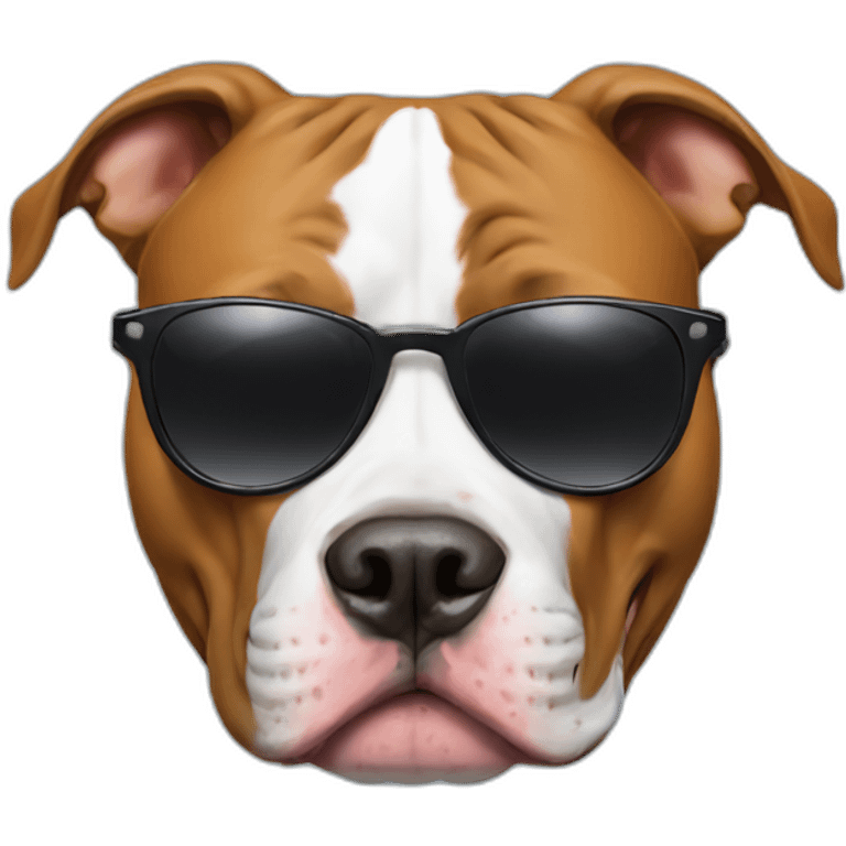 Pitbull with sunglasses emoji