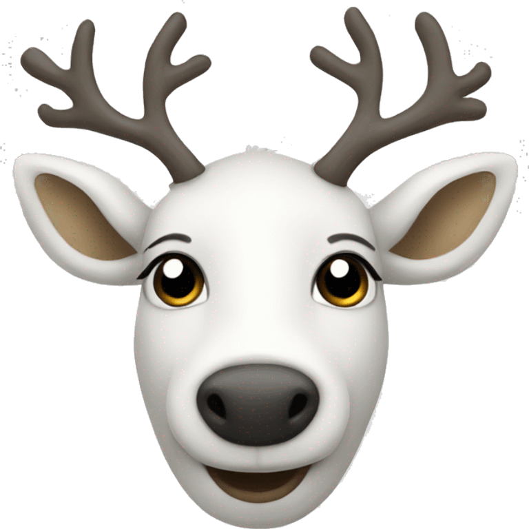 white-reindeer emoji