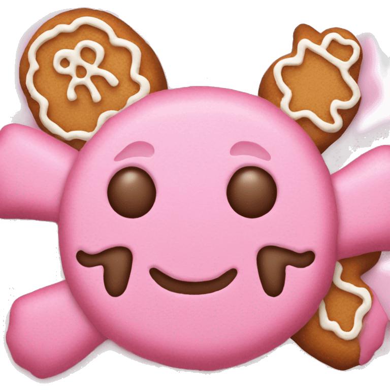 pink gingerbread cookie emoji