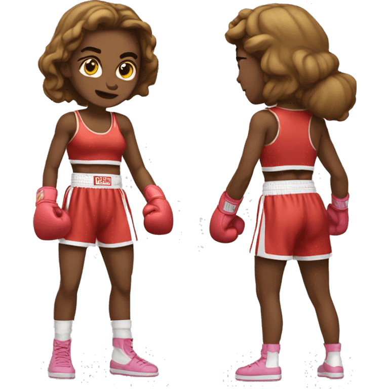 generate a girl boxer that fights emoji