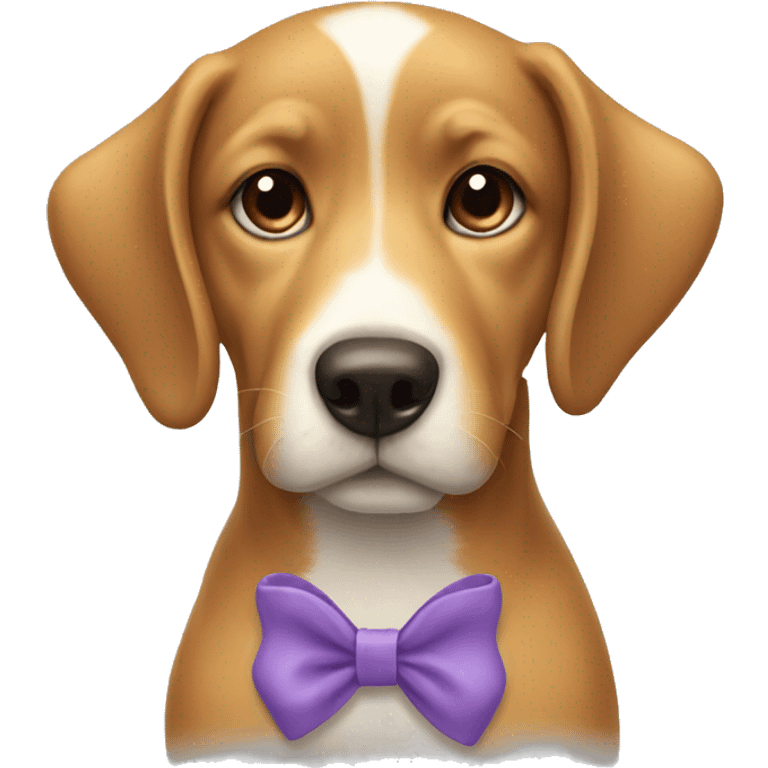 Dog with bow emoji