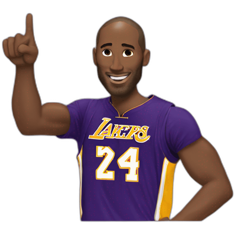 Kobe Bryant points index finger up emoji