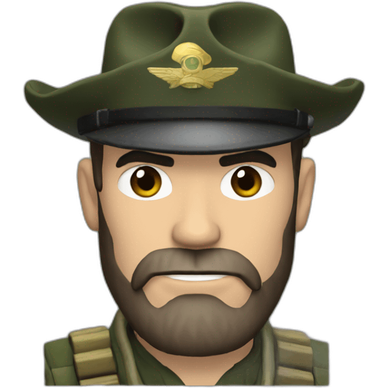 Captain price smoking a cigar while holding a rifle emoji